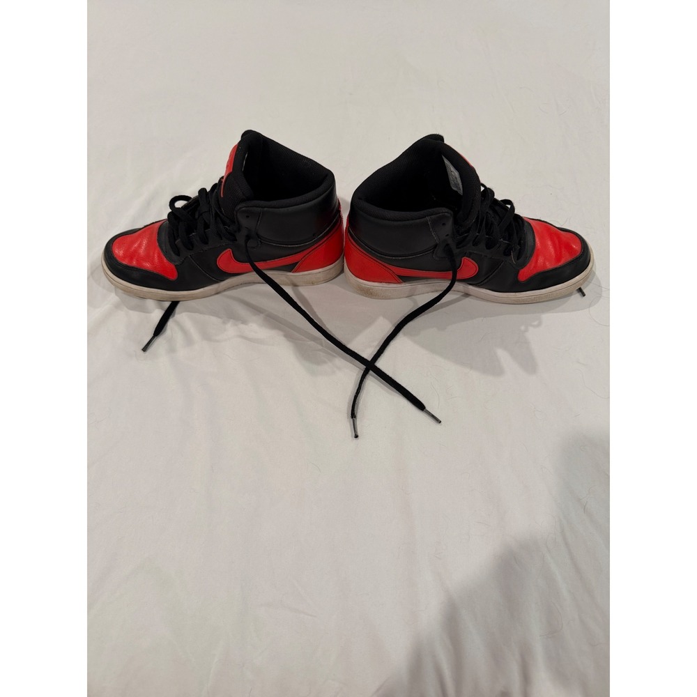 Nike Ebernon Mid Mens Black University Red Sneakers AQ1773-005 Size 8 - Picture 2 of 8